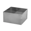Gobel vierkante kookring 8 cm rvs glans
