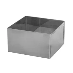 Gobel vierkante kookring 8 cm rvs glans