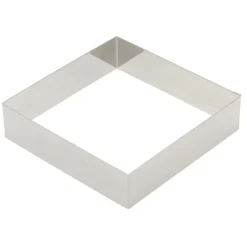 Gobel vierkante taartring 18 cm rvs glans