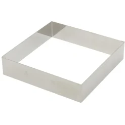 Gobel vierkante taartring 20 cm rvs glans