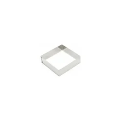 Gobel vierkante taartring 16 cm rvs glans