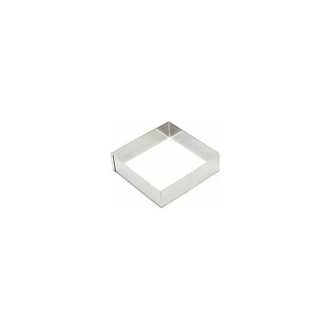 Gobel vierkante taartring 16 cm rvs glans