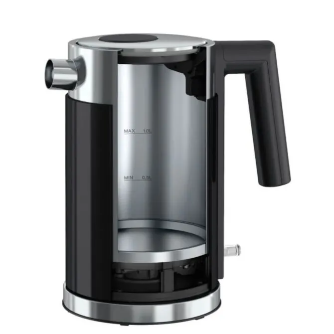 Graef waterkoker 1 liter kunststof rvs zwart