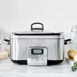Greenpan Slowcooker 6 liter Stainless Steel
