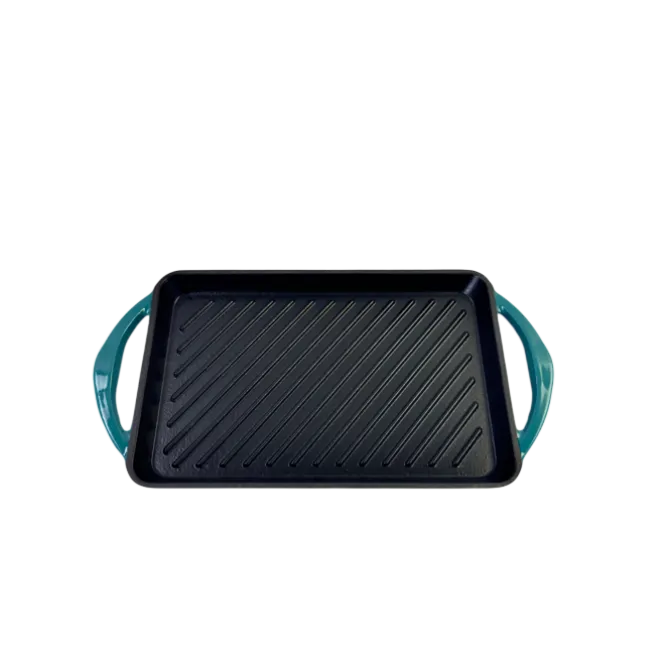 1821 grillplaat 33 x 22 cm gietijzer Gradient Teal