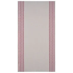 Grubentuch theedoek geblokt 50 x 100 cm linnen/katoen beige/rood