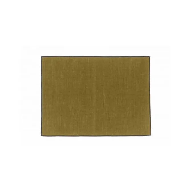 Haomy Borgo placemat 35 x 48 cm linnen olijfgroen