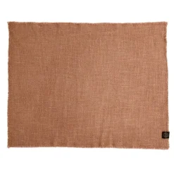 Haomy California placemat 34 x 45 cm viscose linnen mokka