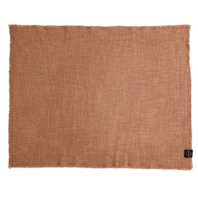 Haomy California placemat 34 x 45 cm viscose linnen mokka