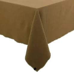 Haomy Corte tafelkleed 160 x 300 cm linnen goudkleurig