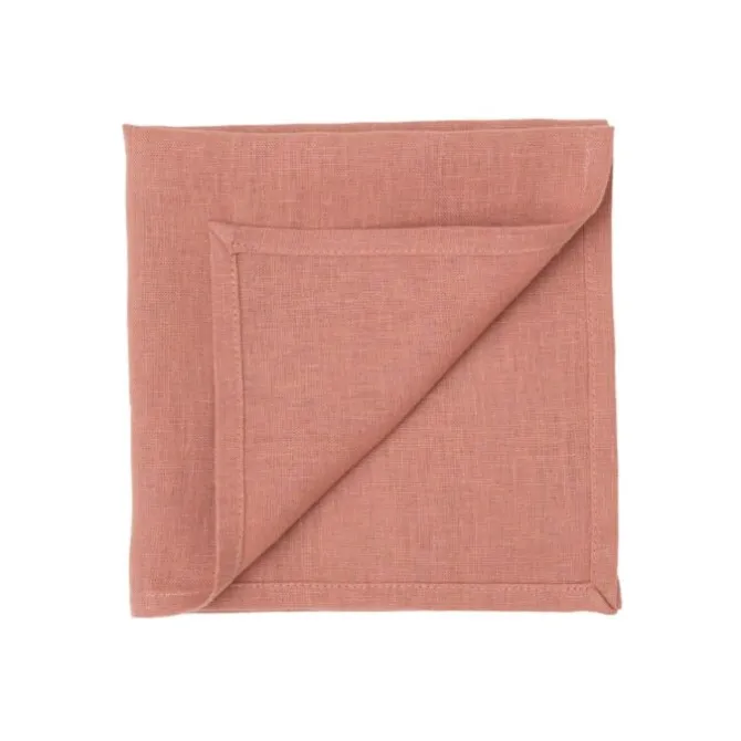 Haomy Pise servet 40 x 40 cm 100% linnen mokka