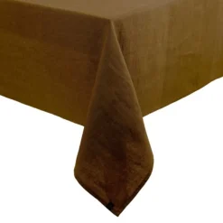 Haomy Pise tafelkleed 170 x 250 cm 100% linnen goudkleurig