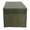 Haomy Pise tafelloper 48 x 160 cm 100% linnen kakigroen
