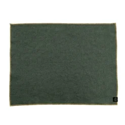 Haomy Verone placemat 35 x 45 cm kakigroen met bruine rand