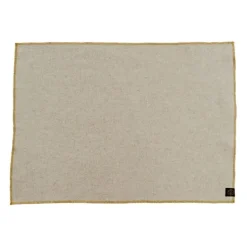 Haomy Verone placemat 35 x 45 cm naturel met bruine rand