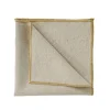 Haomy Verone servet 40 x 40 cm linnen goudkleurig