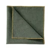 Haomy Verone servet 40 x 40 cm linnen kakigroen