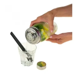 Happy Tappi voorraadpot met cocktailshaker 500 ml glas rvs