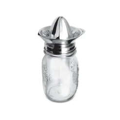 Happy Tappi voorraadpot met sinaasappelpers 500 ml glas rvs