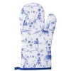 Heinen Delfts Blauw Aapjes ovenwant wit