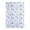 Heinen Delfts Blauw Aapjes theedoek wit