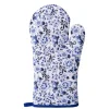 Heinen Delfts Blauw Bloemen ovenwant wit