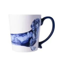 Heinen Delfts Blauw Teckel mok