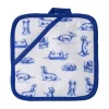 Heinen Delfts Blauw Teckel Nhaan pannenlap wit