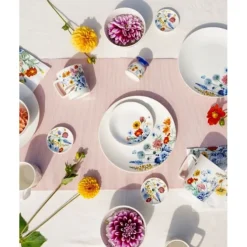 Heinen Delfts Blauw Wildbloemen kom ø 10 cm porselein kleur