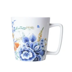 Heinen Delfts Blauw Wildbloemen Bloemenveld theemok 300 ml