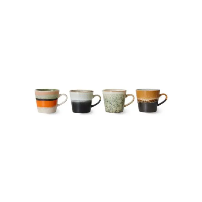 HK Living ACE7236 Verve cappuccinomok 300 ml aardewerk 4-delig