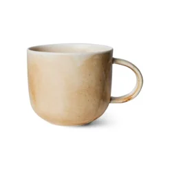 HK Living Chef Ceramics ACE7163 mok 9 cm aardewerk Rustic Cream/Brown