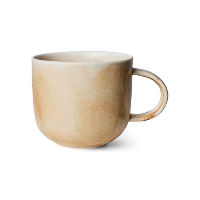 HK Living Chef Ceramics ACE7163 mok 9 cm aardewerk Rustic Cream/Brown