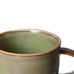 HK Living Chef Ceramics ACE7162 mok 9 cm aardewerk Moss Green