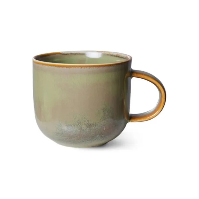HK Living Chef Ceramics ACE7162 mok 9 cm aardewerk Moss Green
