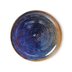 HK Living Chef Ceramics ACE7148 side plate ø 20 cm aardewerk Rustic Blue