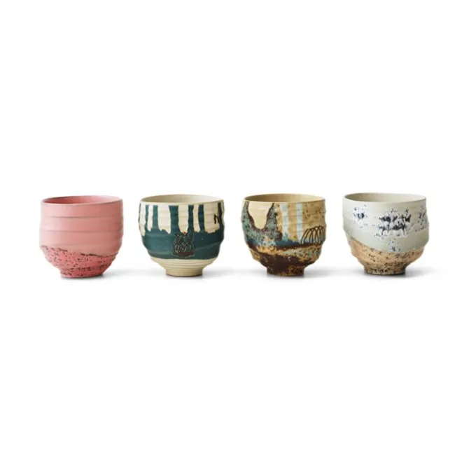 HK Living KCT0020 koffiekop ø 8 cm keramiek 4-delig