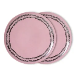 HK Living KST0209 Bubble dinerbord ø 27,5 cm aardewerk 2 stu