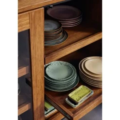 HK Living KST0216 Fleck dessertbord ø 17,5 cm aardewerk 2 st
