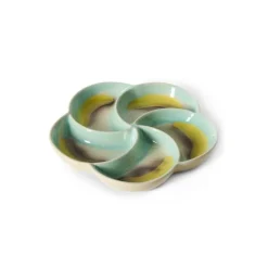 HK Living KST0231 Glint Snack Tray ø 20 cm aardewerk