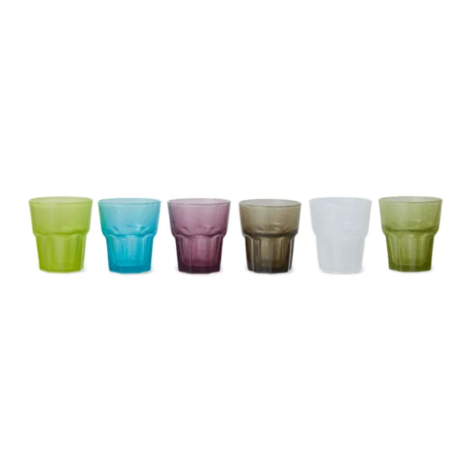 HK Living KTG0011 waterglas ø 8,5 cm diverse kleuren 6-delig