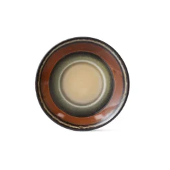 HK Living 70's ACE7303 Dark Roast schotel ø 11,5 cm aardewerk