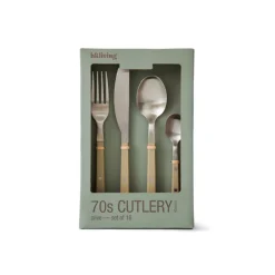 HK Living 70's KCU0015 bestekset Olive 16-delig