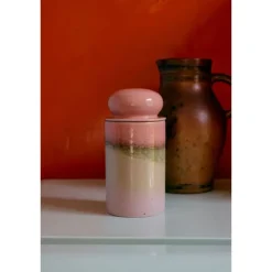 HK Living 70's KST0193 Glaze voorraadpot aardewerk