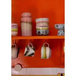 HK Living 70's KST0150 Glint theekop 425 ml aardewerk
