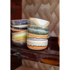 HK Living 70's KST0094 Oasis dessertkom ø 12,5 cm aardewerk