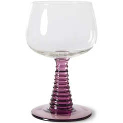 HK Living Swirl AGL4482 wijnglas ø 8,5 cm glas paars