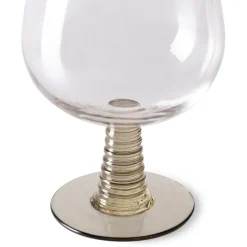 HK Living Swirl AGL4477 wijnglas laag ø 10 cm glas groen