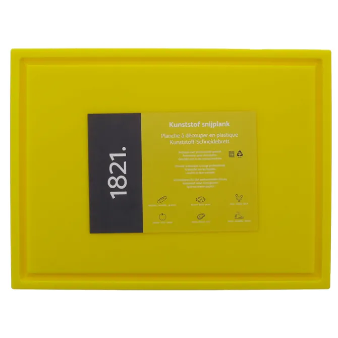 1821 Horeca snijplank met sapgeul 40 x 30 x 1,5 cm geel