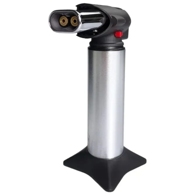 Hotery Double Flame gasbrander aluminium zwart